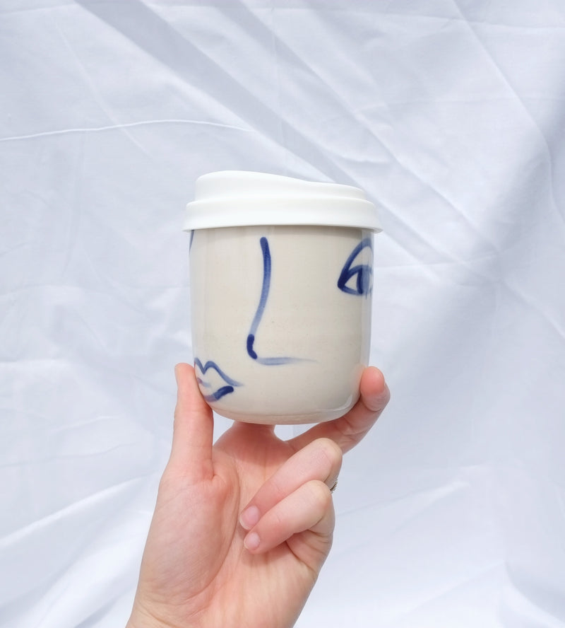 Painted Face Travel Mug