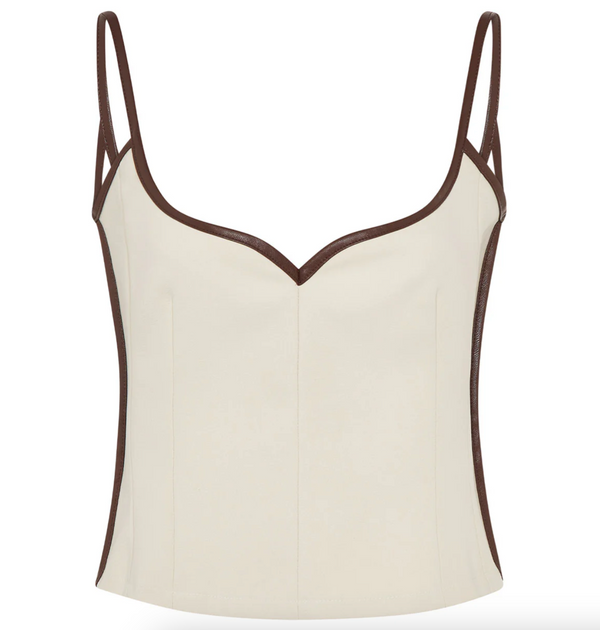 HEART SINGLET | CREAM & CAROB