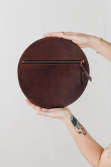 The Pleated Clutch - Walnut