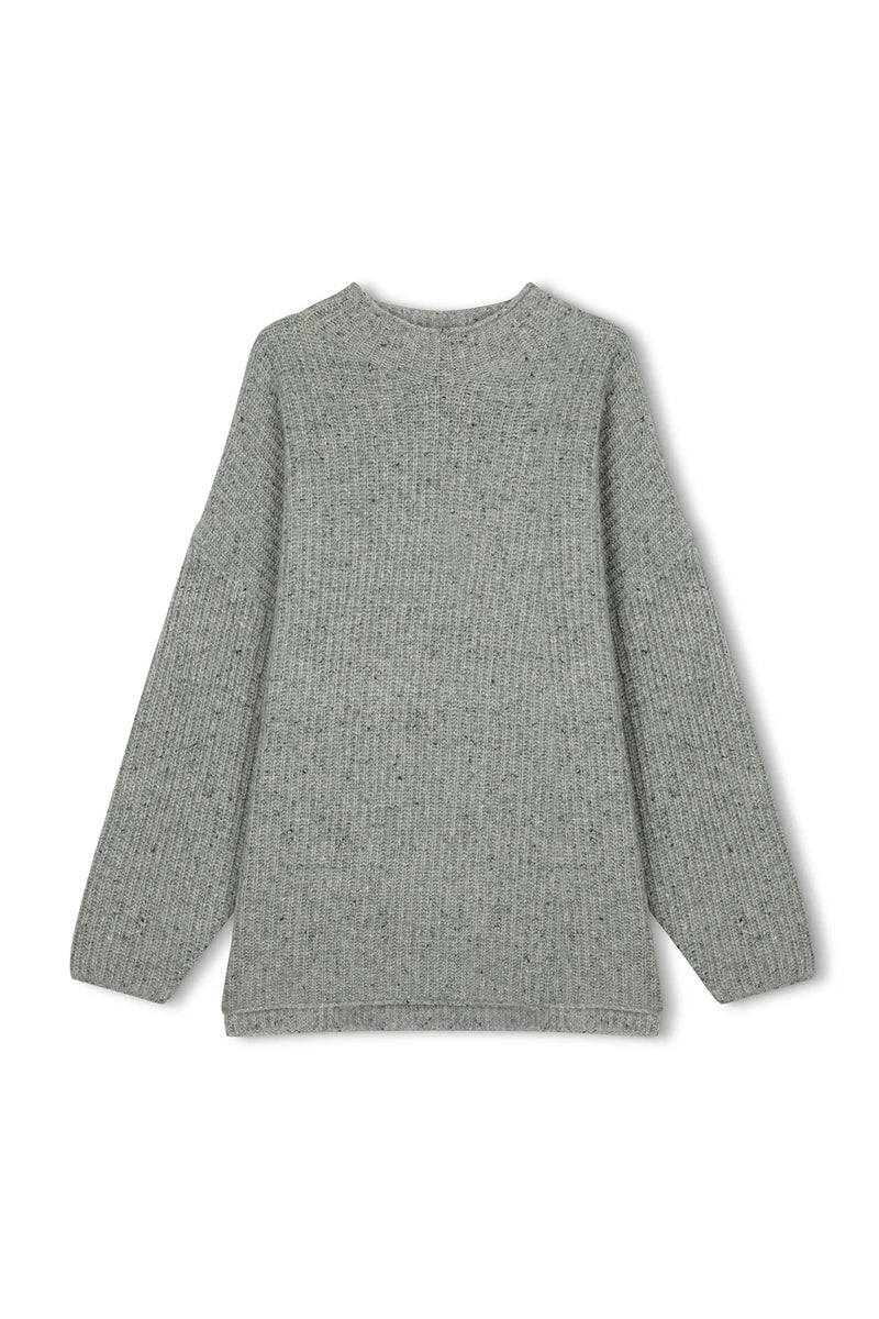 Grey Mist Rws Merino Wool Blend Knit Jumper