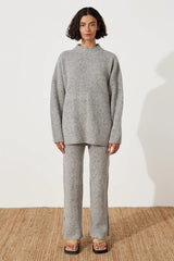 Grey Mist Rws Merino Wool Blend Knit Jumper