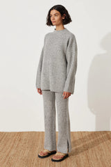 Grey Mist Rws Merino Wool Blend Knit Pant