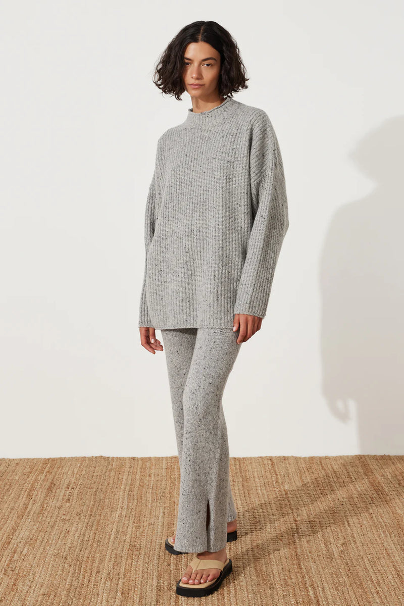 Grey Mist Rws Merino Wool Blend Knit Jumper