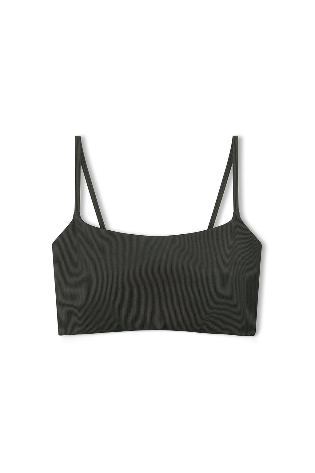 CHARCOAL RIB LONGLINE BRALETTE