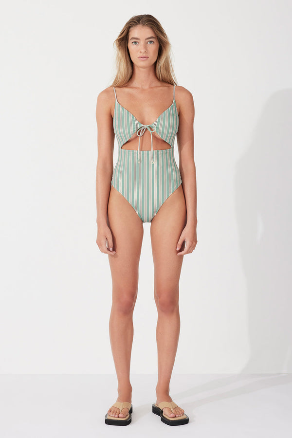 Womens Lost + Wander Swim | Sea Me Knotted One-Piece Swimsuit White | ABC  Dourges