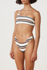 Earth Stripe Textured Curve Brief