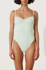 SEAGLASS TEXTURED BALCONETTE ONE PIECE