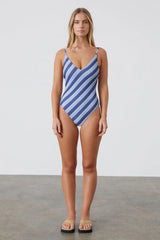 Horizon Stripe Textured One Piece - Horizon Stripe