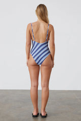 Horizon Stripe Textured One Piece - Horizon Stripe