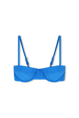 Ocean Blue Textured Balconette Bra Cup